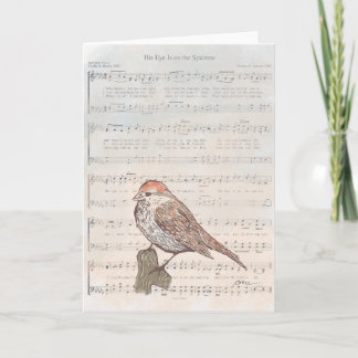 Carte His Eye Is on the Sparrow Card