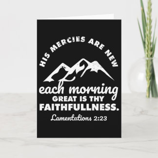 Carte His Mercies Are New Every Morning Lamentations Bib