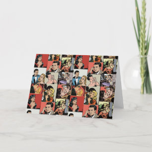 Carte Histoire d'amour rétro vintage