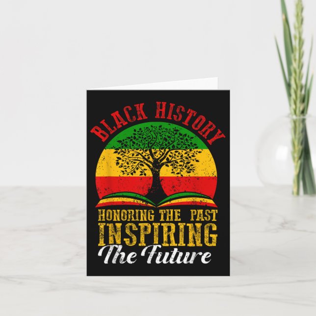 Carte Histoire des Noirs honorer le passé Inspirant Homm (Devant)