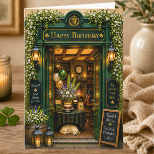 Carte Histoire Élégante de Livre d'Été Pub Irlandais Joy
