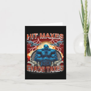 Carte Hit Maxes Evasion Taxes Drôle Gymnase Bodybuilding