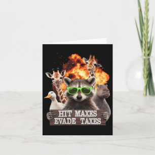 Carte Hit Maxes Evasion Taxes Drôle Gymnase Bodybuilding