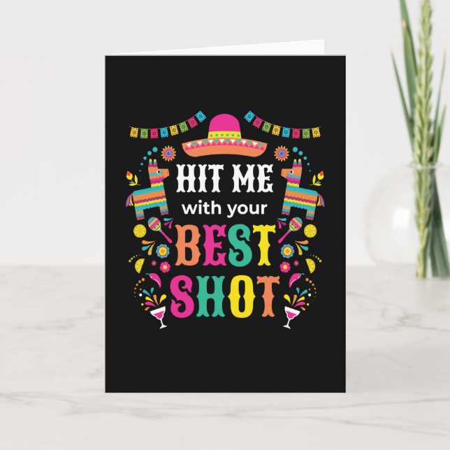 Carte Hit Me Pinata Birthday (Devant)