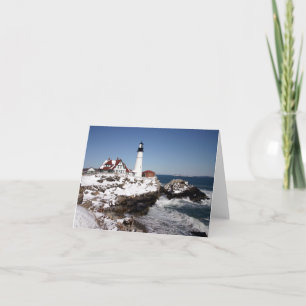 Carte Hiver à Portland Head Light
