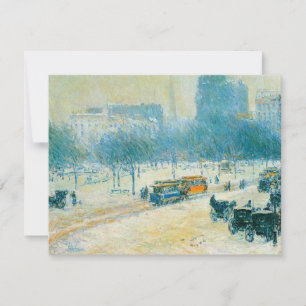 Carte Hiver en Union Carré par Frederick Childe Hassam