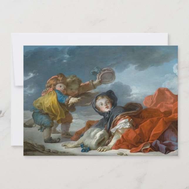 Carte Hiver par Jean-Honore Fragonard (Devant)