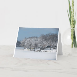 Carte Hiver sur le lac #3 pine