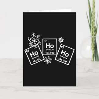 Carte Ho Ho Ho Chimie de l'Holmium Élément 67 du Périodi