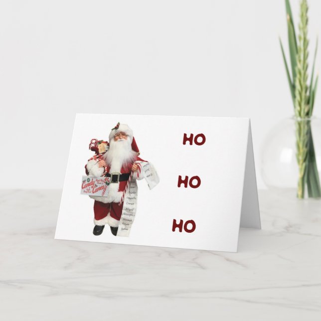 CARTE **HO HO HO ET JOYEZ NOËL À VOUS** (Devant)