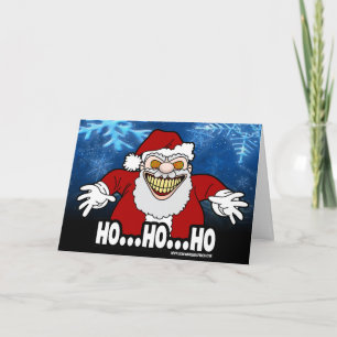 Carte HO HO HO ! Joyeux petit Noël effrayant
