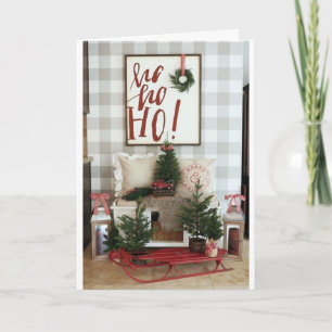 CARTE **HO HO HO MERRY CHRISTMAS**
