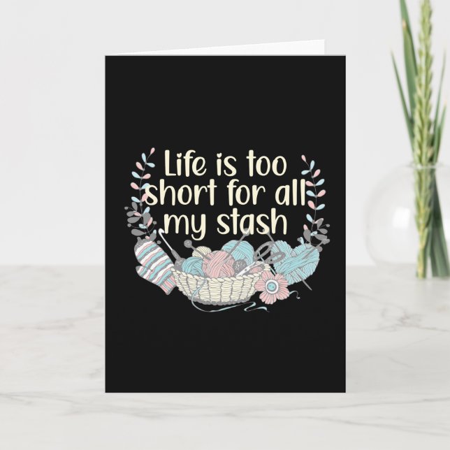 Carte Hobby Tricot Fils Laine Stash (Devant)