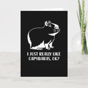 Carte Hochet d'eau animale de Capybara Lover Rodent Carp