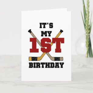 Carte Hockey 1er Anniversaire Tshirts et cadeaux