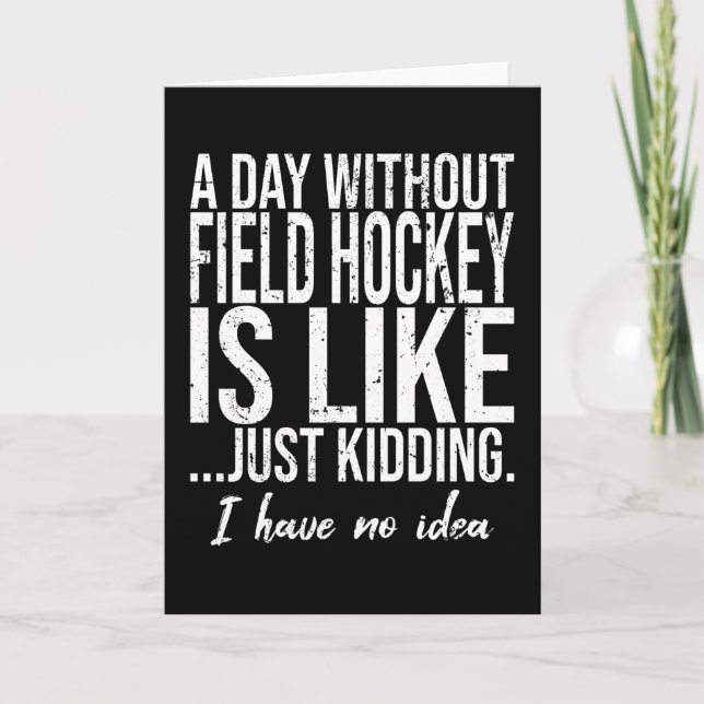 Carte Hockey sur gazon, cadeau sportif amusant (Devant)