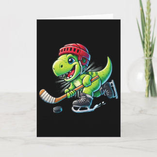 Carte Hockeysaurus Dinosaure Hockey sur Glace Trex Enfan