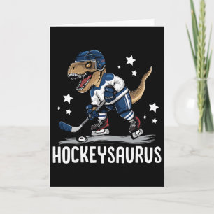 Carte Hockeysaurus Drôle Dinosaure Hockey Enfants Hockey