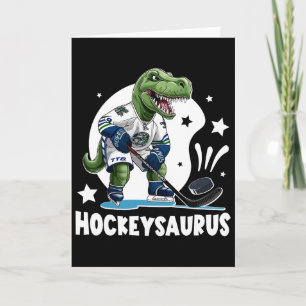 Carte Hockeysaurus Drôle Dinosaure Hockey Enfants Hockey