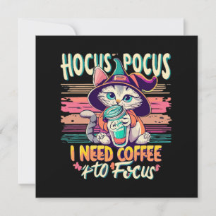 Carte Hocus Focus - J'ai besoin de café pour me concentr