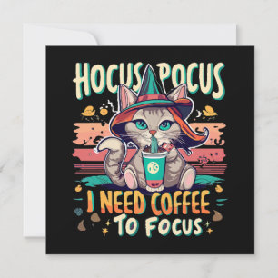 Carte Hocus Focus - J'ai besoin de café pour me concentr