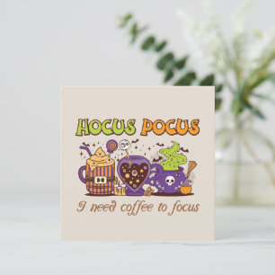 Carte Hocus Pocus - J'Ai Besoin De Café Pour Me Concentr