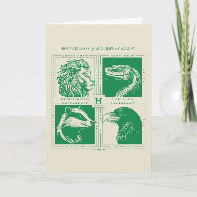 Carte HOGWARTS™ Grille d'animaux de maison (Devant)