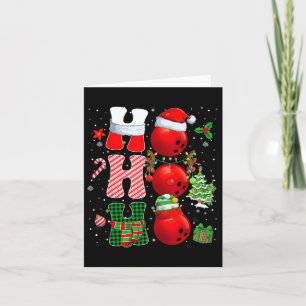 Carte Hohoho Père Noël Elf Reindeer Bowling Bylles Et Ch