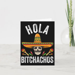 Carte Hola Achos Chemise Funny Crâne Mexicaine Cinco De