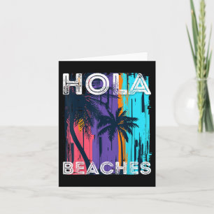 Carte Hola Beaches Hello Summer Vacances Palm Tree Famil