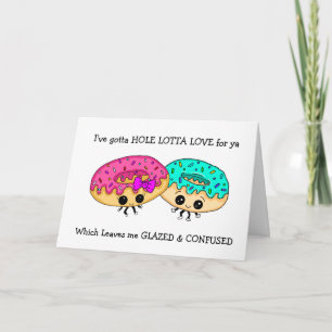 Carte Hole Lotta Amour, Donut Pun, Romantique Je Vous Ma