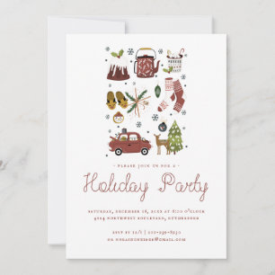Carte Holiday Cheer   Christmas Hygge Illustration Party