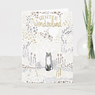 Carte Holiday Fox Winter Wonderland