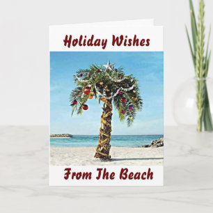 CARTE HOLIDAY WISHES FROM ***THE BEACH***