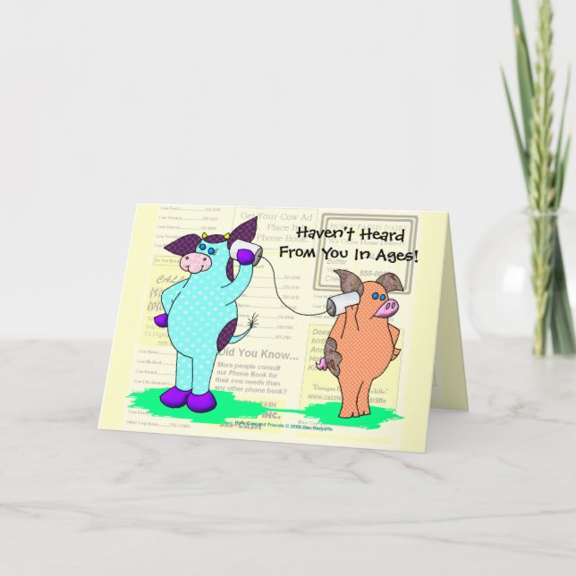 Carte Holly Cow "Appelle-Moi !" (Devant)