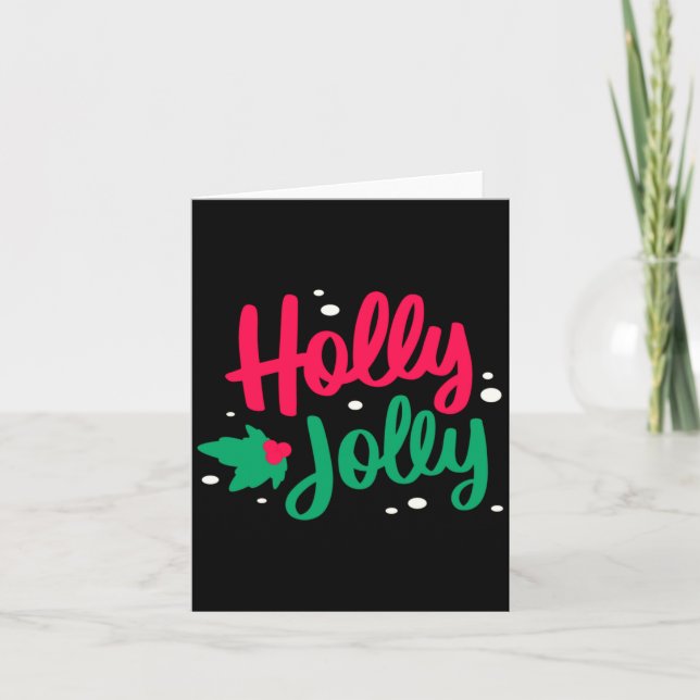 Carte Holly Jolly Christmas  (Devant)