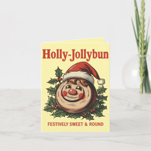 Carte Holly-Jollybun – Drôle de jeu de mots sur le pain 