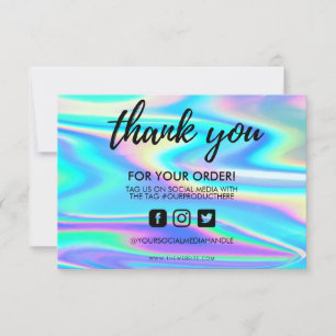 Carte Holographique Couleur Maj Merci Média Insertion