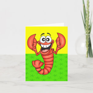 Carte Homard souriant drôle