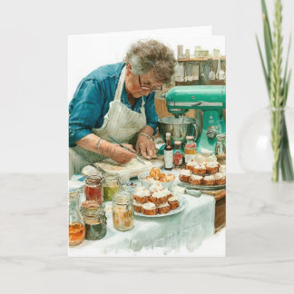 Carte Home Baker In Aquarelles