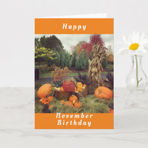 CARTE HOMESPUN ACCUEILLIR *HEUREUX NOVEMBRE ANNIVERSAIRE
