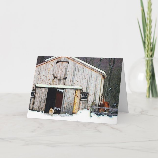 Carte Homestead In Winter Note (Devant)