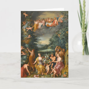 Carte Hommage à la déesse Flora, Fête des Dieux