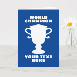 Carte Hommage à la silhouette du trophée du champion du 