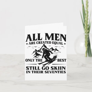 Carte Homme 70 ans skieur hommes vont skier en