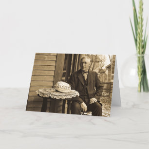 Carte Homme avec gâteau