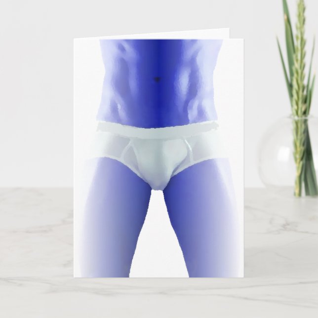 Carte Homme bleu dans les sous-vêtements (Devant)