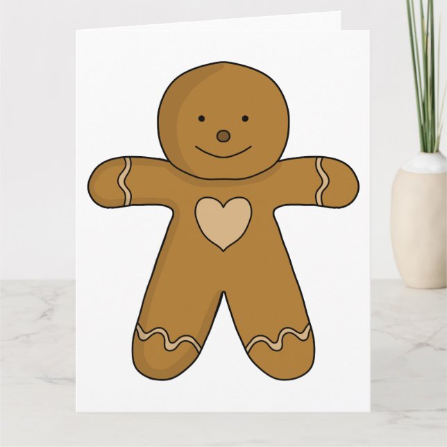 Carte Homme en pain d'épice de Noël (Devant)