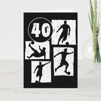 Carte Homme Femme 40 ans Joueur de football Football 40 