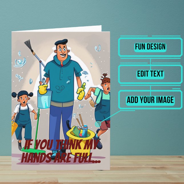 Carte Homme gardien gardien à part entière (This fun card is specifically for the custodian friend in your life.)